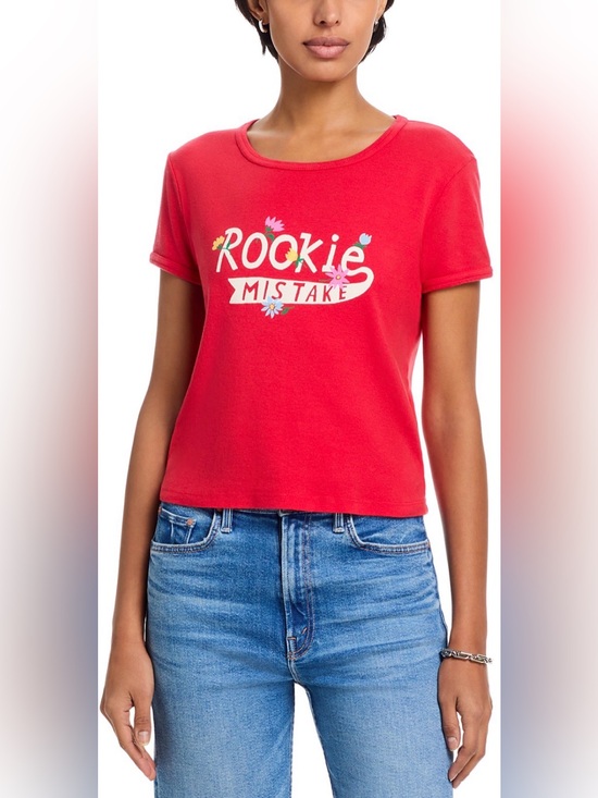 MOTHER Tops - MOTHER Red 'Rookie Mistake' Graphic Ringer Tee